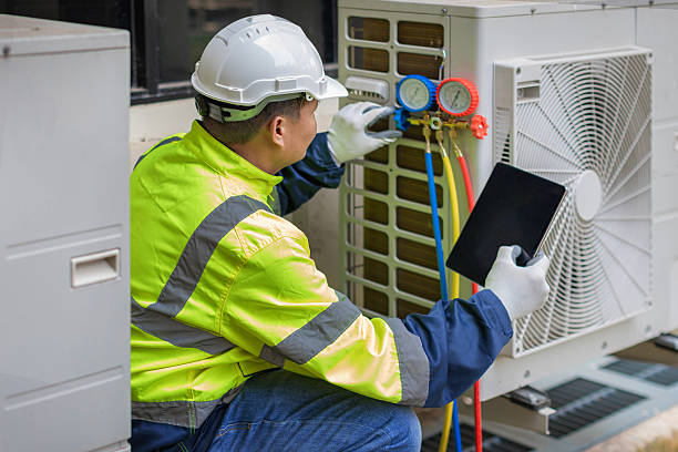 Professional Heat Pump Repair technician working in Golden, TX